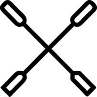 Minimalist Rowing Oars Symbols for Boating and Adventure Themes vector