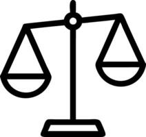 Minimalist Justice Scale Symbols for Law and Order Themes vector