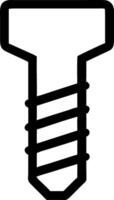 Monochrome Screw Icons for Graphic Design vector