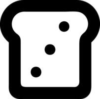 Minimalist Bread Slice Symbols for Food Themes vector