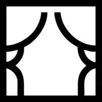 Flat Stage Curtains Icons for Digital Applications vector