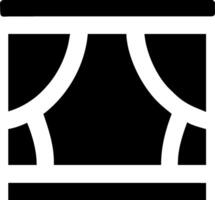 Monochrome Stage Curtain Icons for Event Branding vector