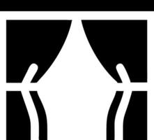 Simple and Clean Stage Curtains Icon Collection vector