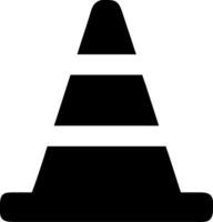 Roadblock and Warning Traffic Cone Icon Set vector