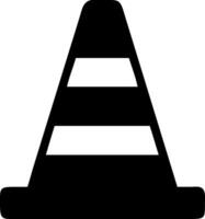 Flat Traffic Cone Icons for Infrastructure Designs vector