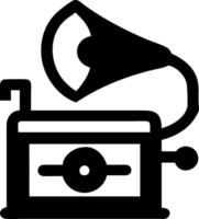Monochrome Gramophone Icons with a Retro Vibe vector