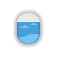 Window View from Airplane Icon Design vector