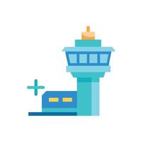 Stylized Airport Control Tower Icon vector
