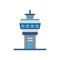 Airport Control Tower Icon Design vector