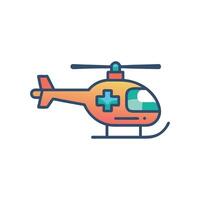 Emergency Air Ambulance Icon Design vector