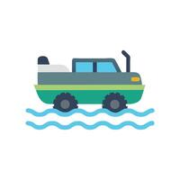 Amphibious Vehicle Icon for Travel vector