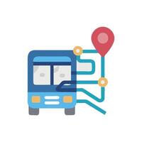 Bus Route Map Icon for Navigation vector