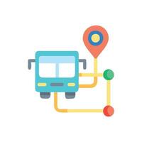Icon of Bus Route Map vector