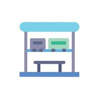 Bus Stop Icon for Public Transit vector