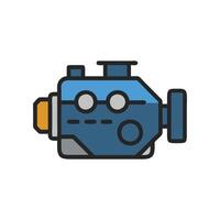 Icon of Car Engine for Mechanics vector