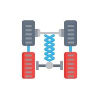 Stylized Car Suspension Icon for Service vector