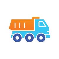 Icon of Dump Truck for Heavy Loads vector