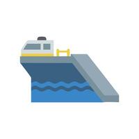 Ferry Ramp Icon for Boat Loading vector