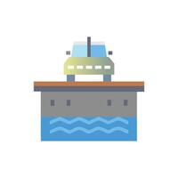 Stylized Ferry Ramp Icon for Accessibility vector