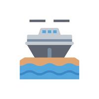 Ferry Ramp Icon for Loading Services vector