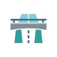 Highway Overpass Icon for Urban Infrastructure vector