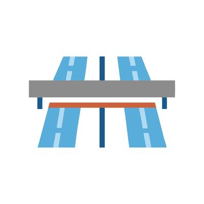 Stylized Highway Overpass Icon for Vehicles