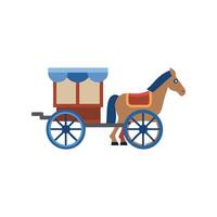 Horse Carriage Icon for Traditional Travel vector