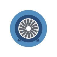 Jet Engine Icon for Aircraft Performance vector