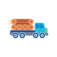 Logging Truck Icon for Timber Transport vector
