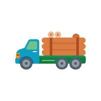 Logging Truck Icon for Timber Industry vector
