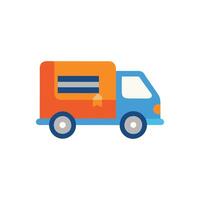 Stylized Mail Delivery Van Icon for Services vector