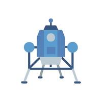 Stylized Lunar Module Icon for Space Travel vector
