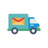 Icon of Mail Delivery Van for Shipping vector