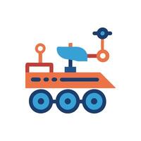 Stylized Mars Rover Icon for Space Missions vector