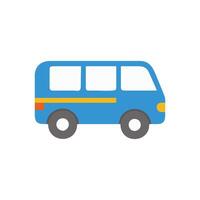 Compact Mini Bus Icon for Transportation Services vector