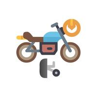 Efficient Motorcycle Repair Icon for Mechanic Services vector