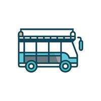 Dynamic OpenTop Tour Bus Graphic for Travel Ideas vector