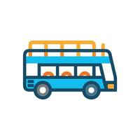 Unique OpenTop Tour Bus Icon for Branding vector