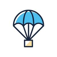 Creative Parachute Illustration for Marketing Use vector