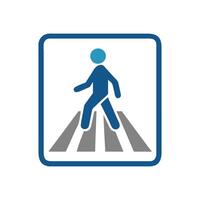 Distinctive Pedestrian Crossing Icon for Branding Use vector
