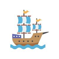 Dynamic Pirate Ship Graphic for Creative Projects vector