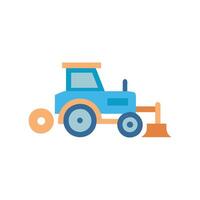 Creative Plowing Tractor Icon for Marketing Use vector