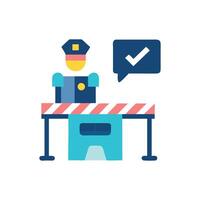 Essential Police Checkpoint Icon for Security Themes vector