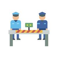 Distinctive Police Checkpoint Icon for Branding Use vector
