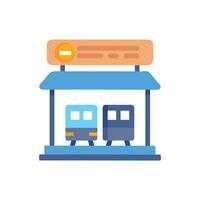 Essential Railway Station Icon for Transportation Networks vector