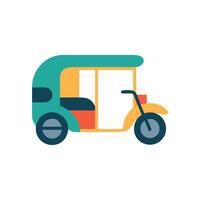 Unique Rickshaw Icon for Cultural Transport Themes vector