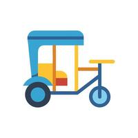 Dynamic Rickshaw Graphic for Urban Adventures vector