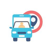 Modern Ride Sharing App Icon for Digital Mobility vector