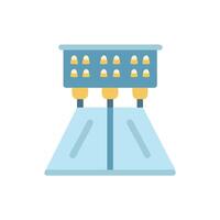 Illuminated Runway Lights Icon for Pilots vector