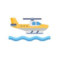Charming Sea Plane Icon for Scenic Journeys vector